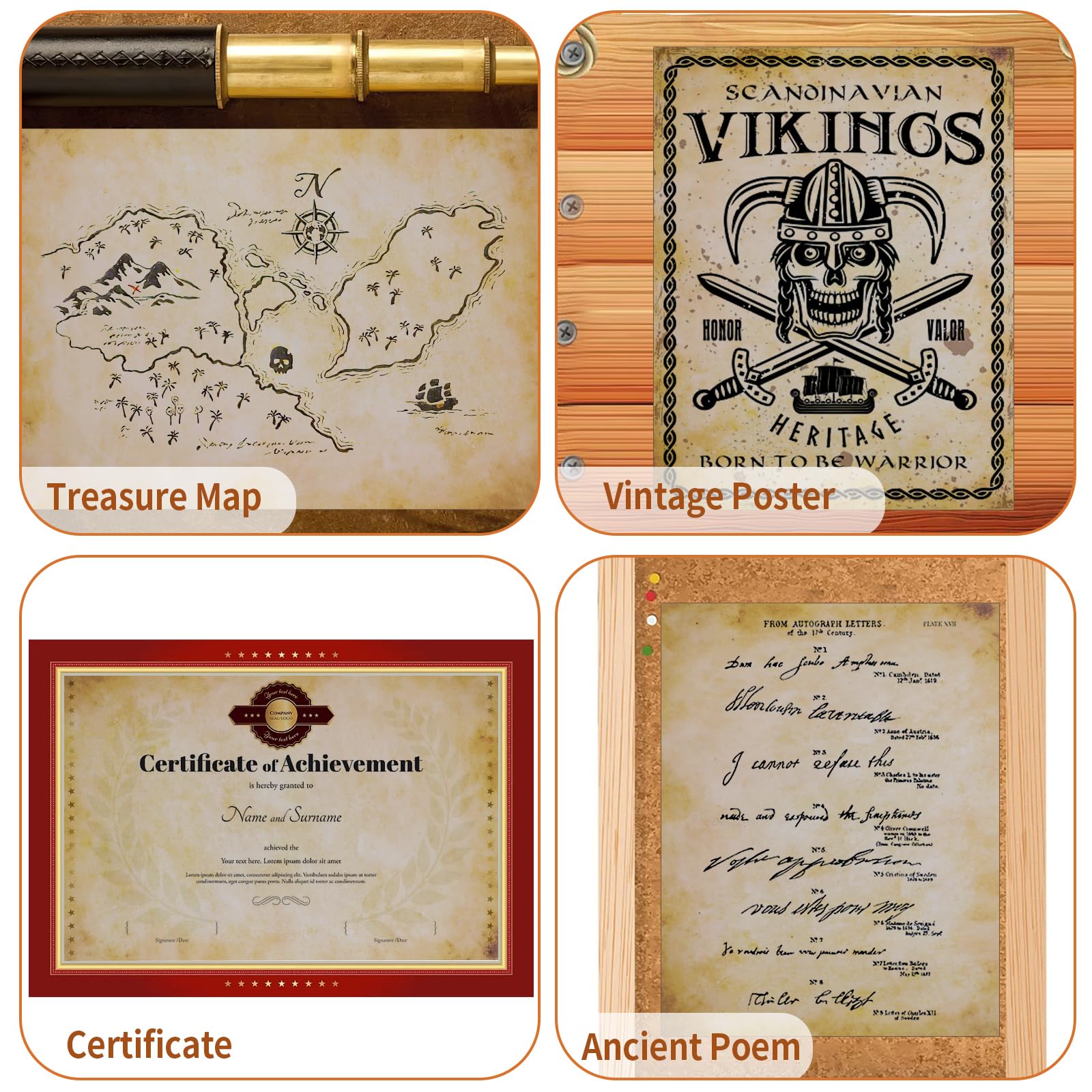 Amazon.com : 80 Sheets Vintage Paper, 8.5